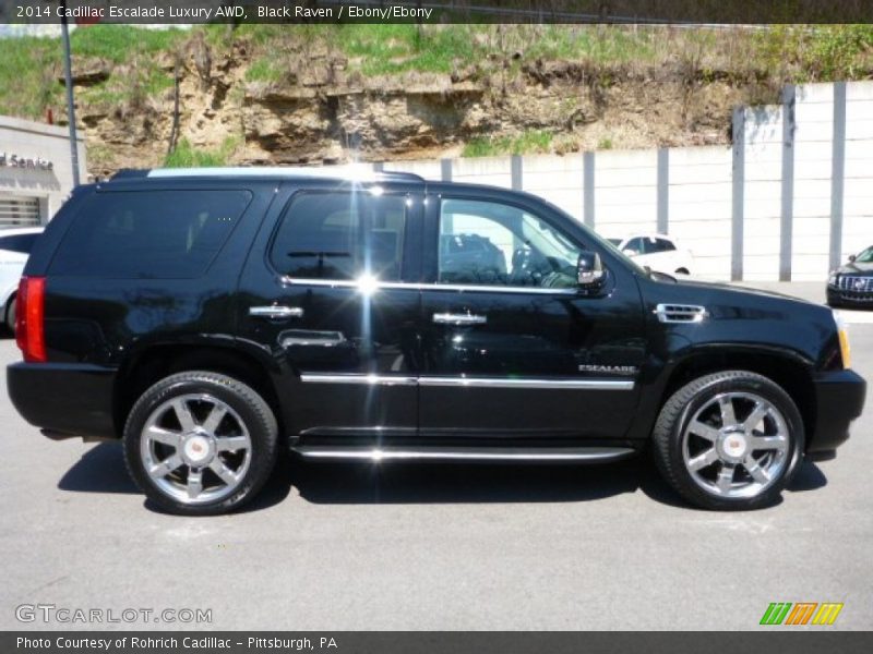 Black Raven / Ebony/Ebony 2014 Cadillac Escalade Luxury AWD