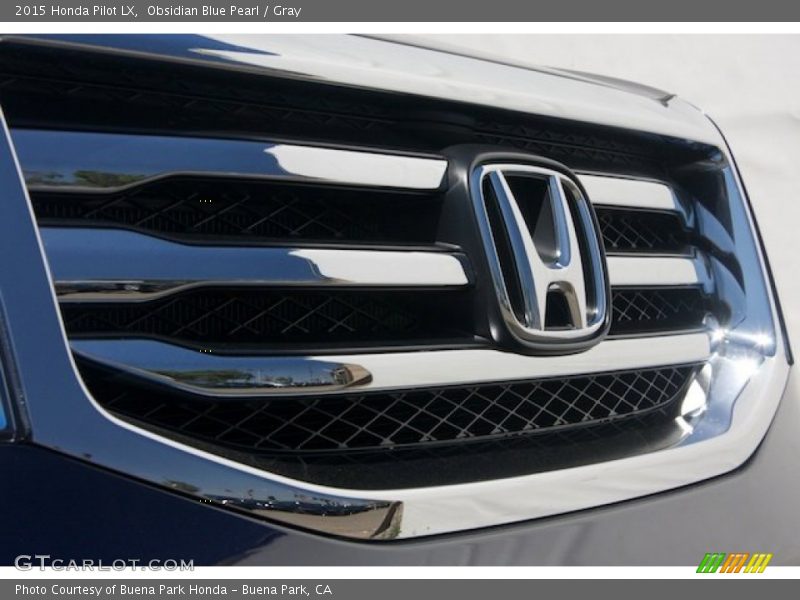 Obsidian Blue Pearl / Gray 2015 Honda Pilot LX