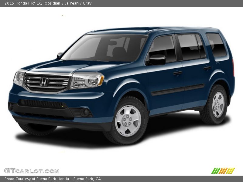 Obsidian Blue Pearl / Gray 2015 Honda Pilot LX