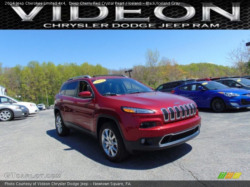 Deep Cherry Red Crystal Pearl / Iceland - Black/Iceland Gray 2014 Jeep Cherokee Limited 4x4