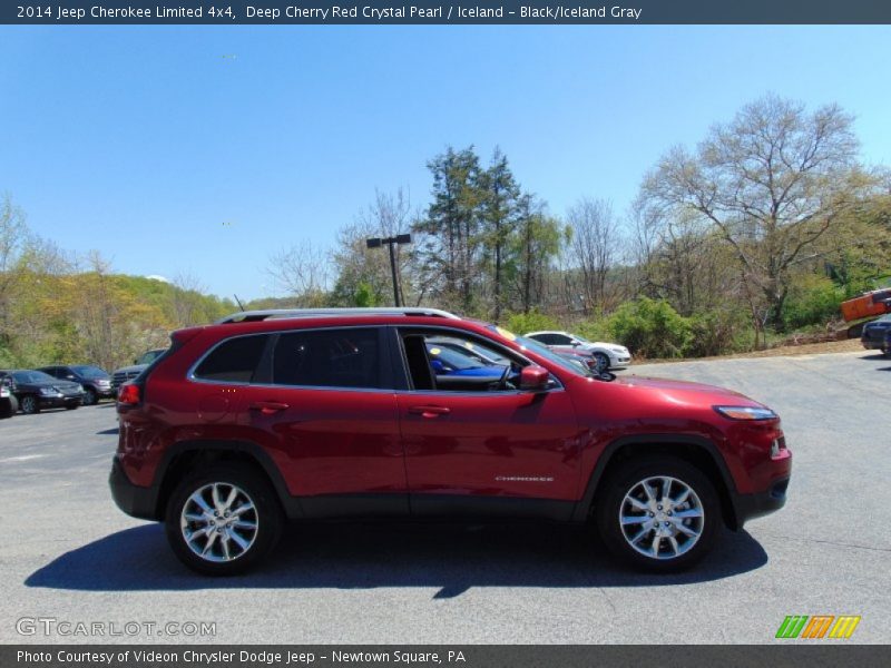 Deep Cherry Red Crystal Pearl / Iceland - Black/Iceland Gray 2014 Jeep Cherokee Limited 4x4
