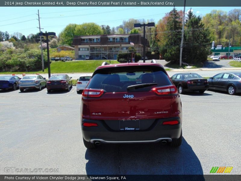 Deep Cherry Red Crystal Pearl / Iceland - Black/Iceland Gray 2014 Jeep Cherokee Limited 4x4