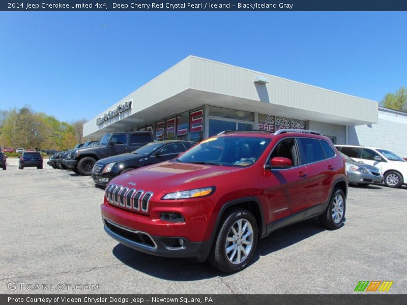 Deep Cherry Red Crystal Pearl / Iceland - Black/Iceland Gray 2014 Jeep Cherokee Limited 4x4