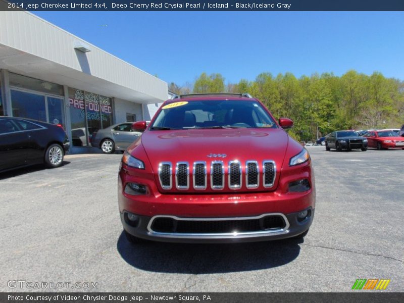 Deep Cherry Red Crystal Pearl / Iceland - Black/Iceland Gray 2014 Jeep Cherokee Limited 4x4