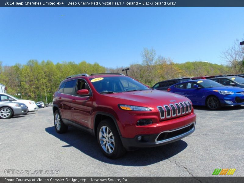 Deep Cherry Red Crystal Pearl / Iceland - Black/Iceland Gray 2014 Jeep Cherokee Limited 4x4