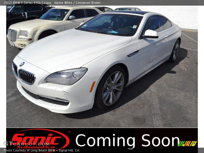 Alpine White / Cinnamon Brown 2013 BMW 6 Series 640i Coupe