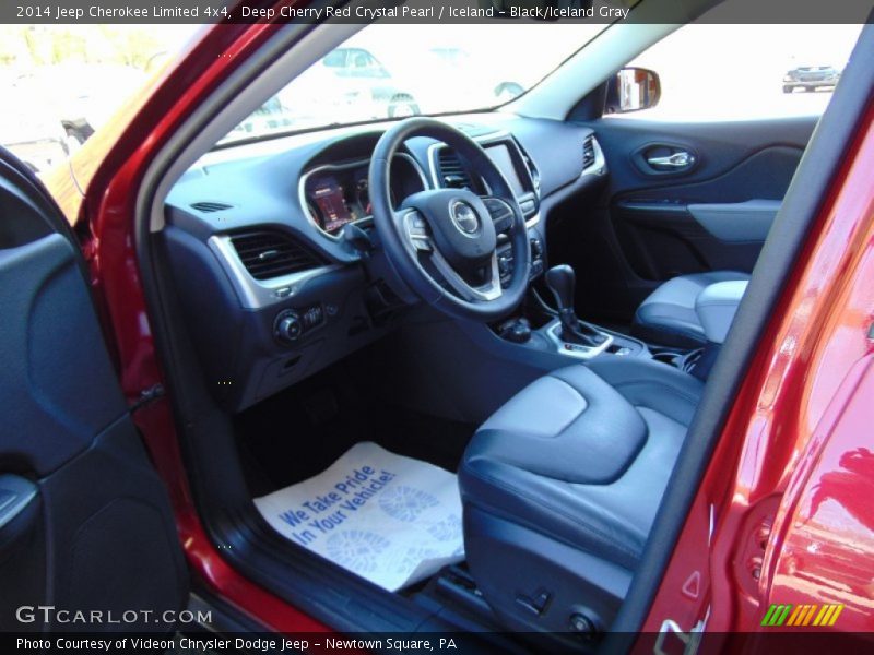 Deep Cherry Red Crystal Pearl / Iceland - Black/Iceland Gray 2014 Jeep Cherokee Limited 4x4