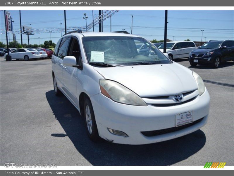 Arctic Frost Pearl White / Stone 2007 Toyota Sienna XLE