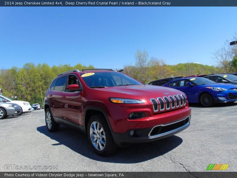 Deep Cherry Red Crystal Pearl / Iceland - Black/Iceland Gray 2014 Jeep Cherokee Limited 4x4