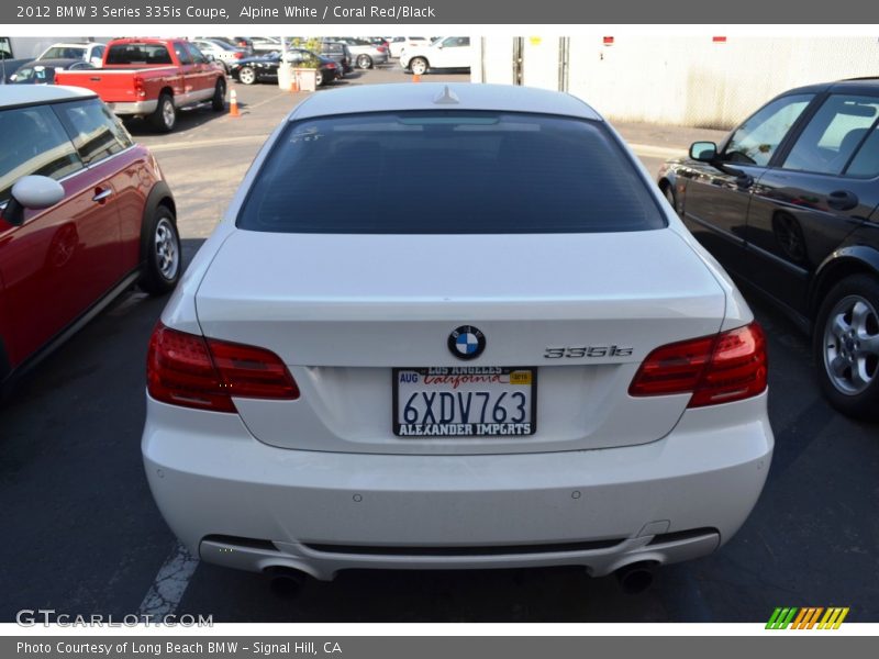 Alpine White / Coral Red/Black 2012 BMW 3 Series 335is Coupe