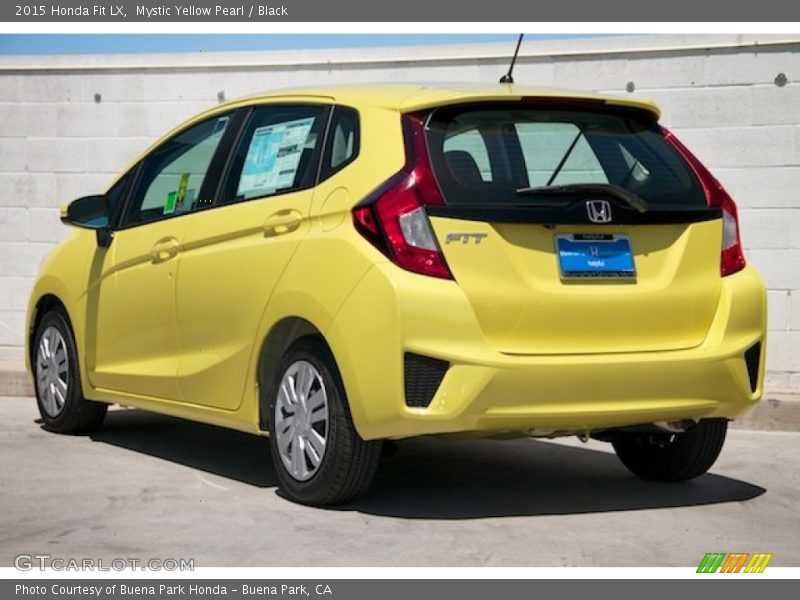 Mystic Yellow Pearl / Black 2015 Honda Fit LX