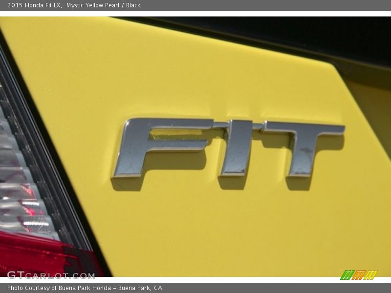 Mystic Yellow Pearl / Black 2015 Honda Fit LX