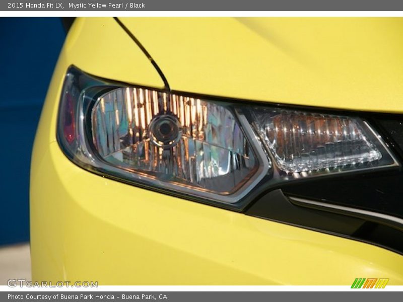 Mystic Yellow Pearl / Black 2015 Honda Fit LX