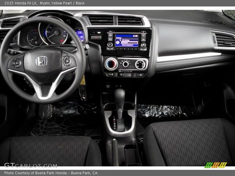 Mystic Yellow Pearl / Black 2015 Honda Fit LX