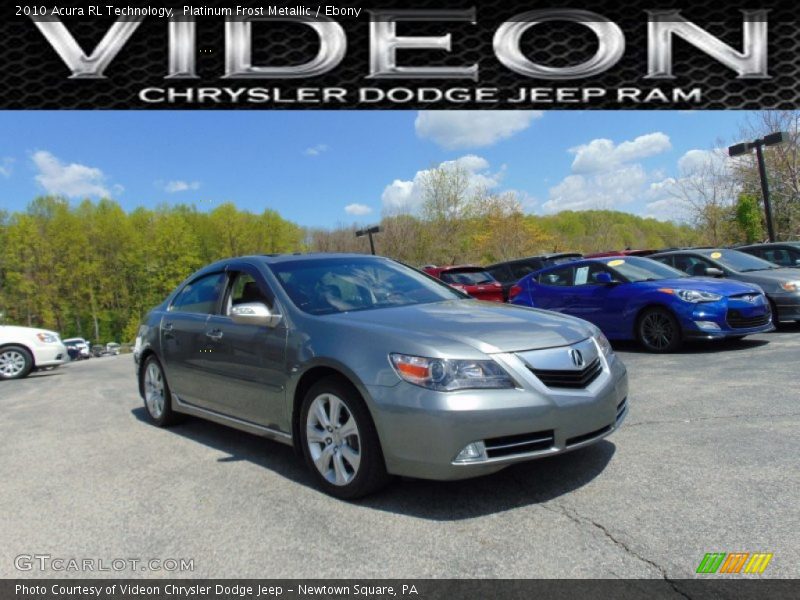 Platinum Frost Metallic / Ebony 2010 Acura RL Technology