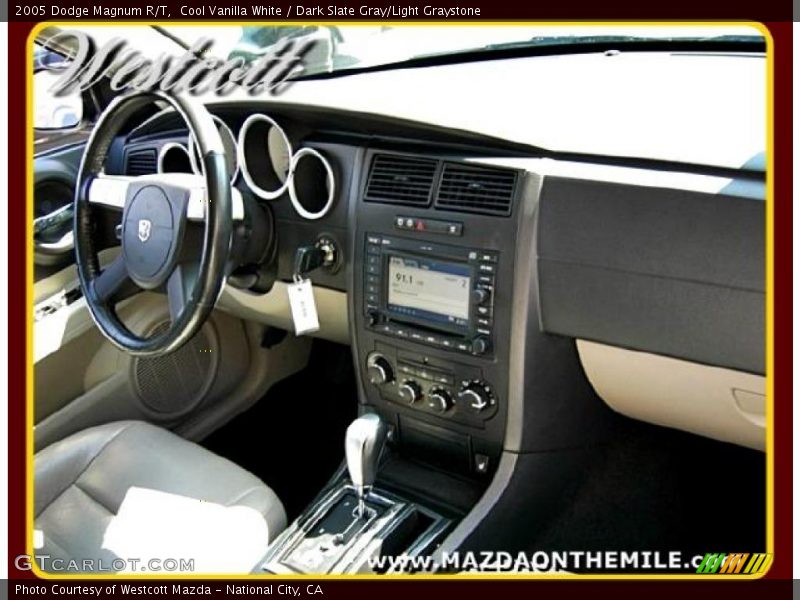 Cool Vanilla White / Dark Slate Gray/Light Graystone 2005 Dodge Magnum R/T