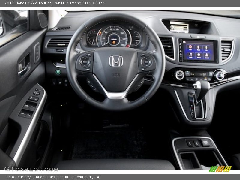 White Diamond Pearl / Black 2015 Honda CR-V Touring