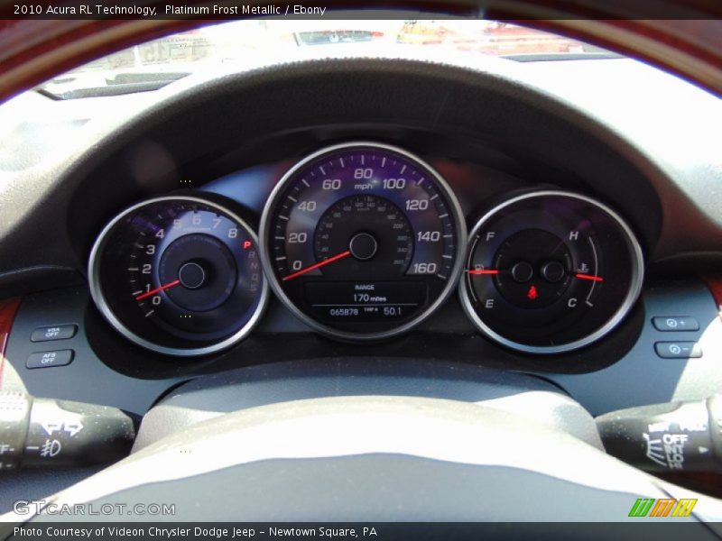 Platinum Frost Metallic / Ebony 2010 Acura RL Technology