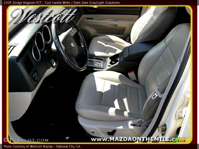 Cool Vanilla White / Dark Slate Gray/Light Graystone 2005 Dodge Magnum R/T