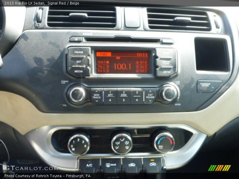 Signal Red / Beige 2013 Kia Rio LX Sedan