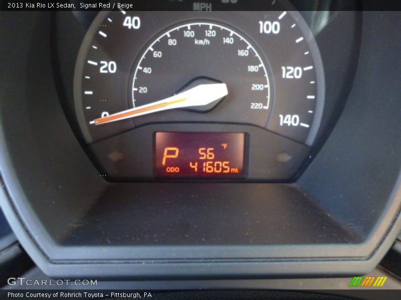 Signal Red / Beige 2013 Kia Rio LX Sedan