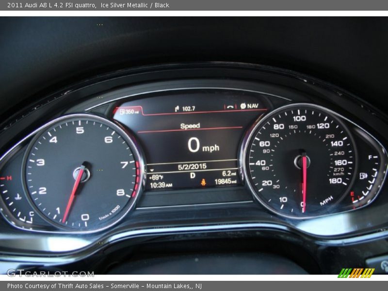 Ice Silver Metallic / Black 2011 Audi A8 L 4.2 FSI quattro