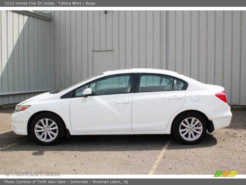 Taffeta White / Beige 2012 Honda Civic EX Sedan