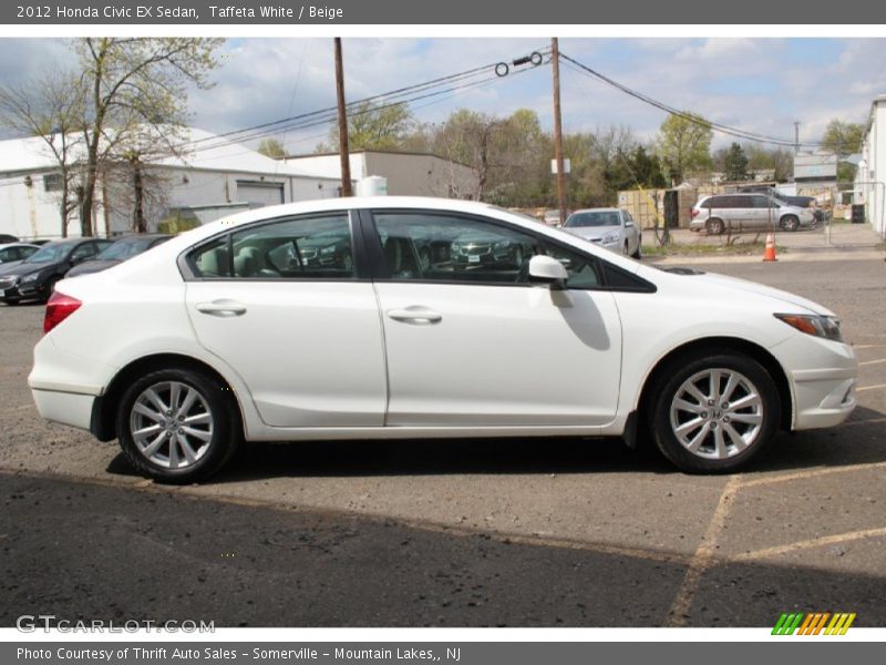 Taffeta White / Beige 2012 Honda Civic EX Sedan