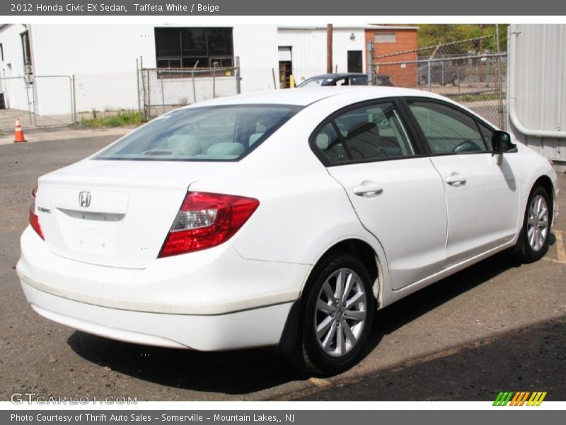 Taffeta White / Beige 2012 Honda Civic EX Sedan