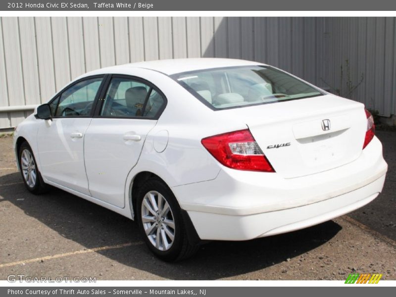 Taffeta White / Beige 2012 Honda Civic EX Sedan