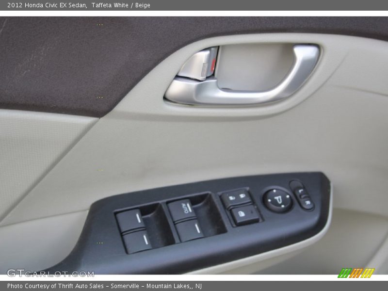 Taffeta White / Beige 2012 Honda Civic EX Sedan