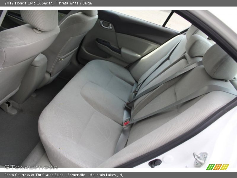 Taffeta White / Beige 2012 Honda Civic EX Sedan