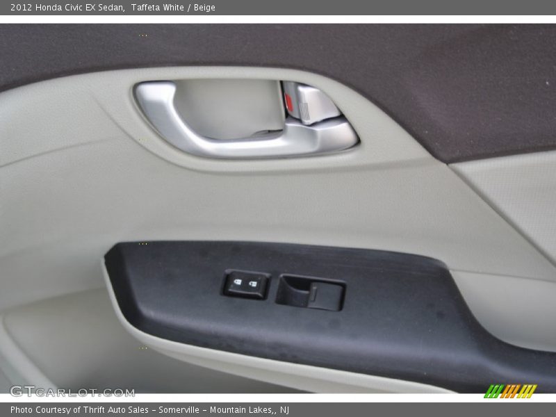 Taffeta White / Beige 2012 Honda Civic EX Sedan