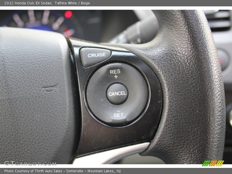 Taffeta White / Beige 2012 Honda Civic EX Sedan