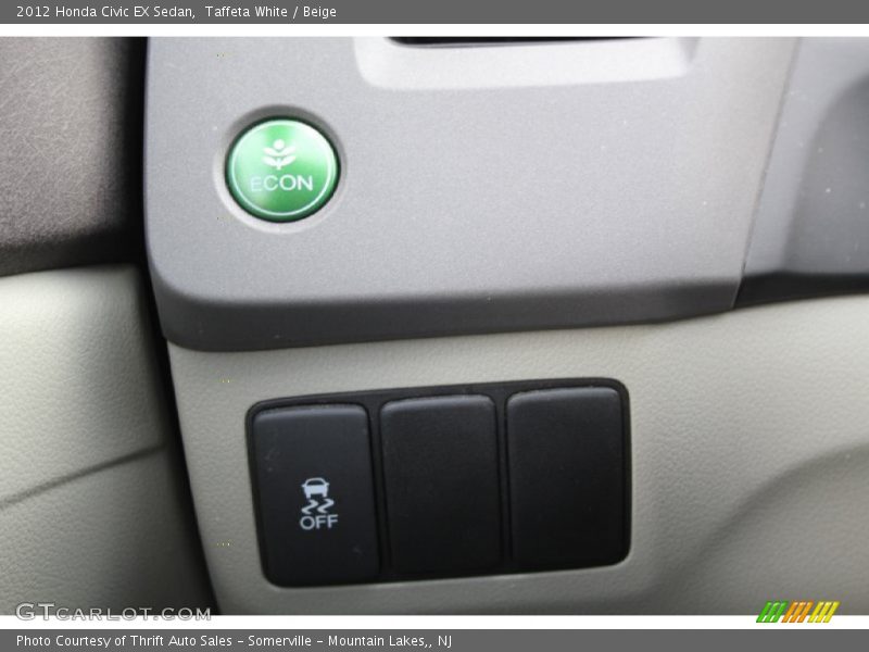 Taffeta White / Beige 2012 Honda Civic EX Sedan