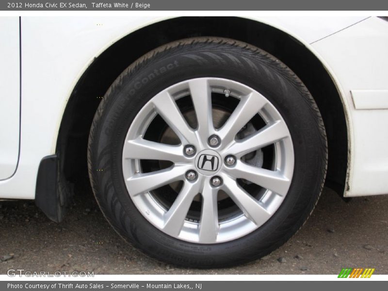 Taffeta White / Beige 2012 Honda Civic EX Sedan