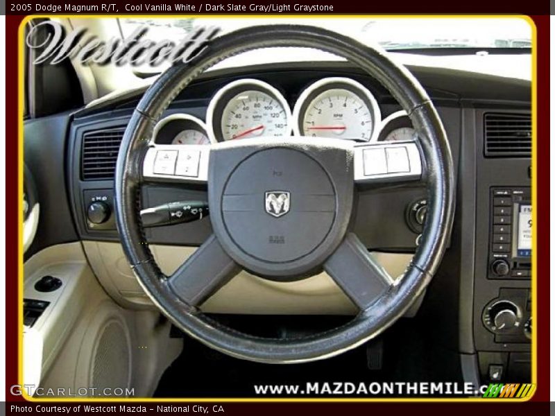 Cool Vanilla White / Dark Slate Gray/Light Graystone 2005 Dodge Magnum R/T