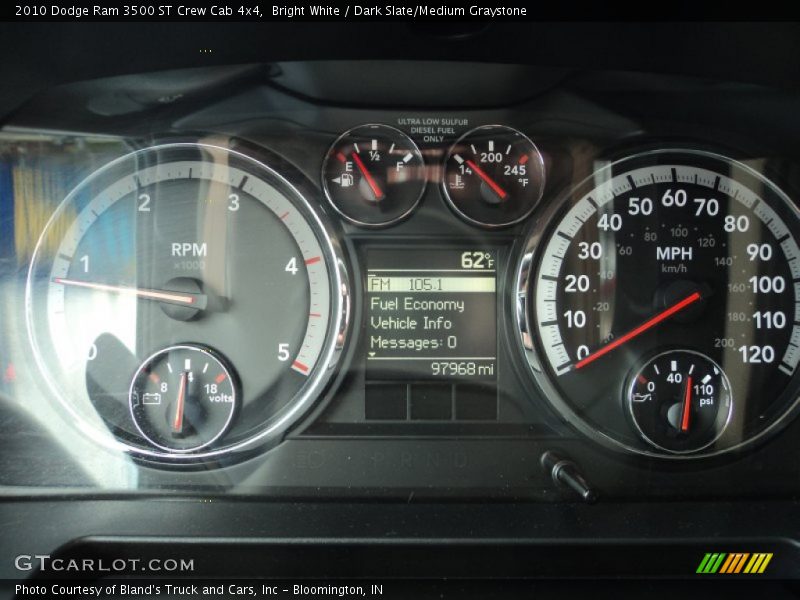 Bright White / Dark Slate/Medium Graystone 2010 Dodge Ram 3500 ST Crew Cab 4x4