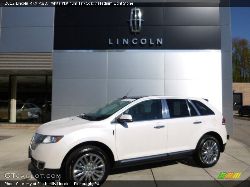 White Platinum Tri-Coat / Medium Light Stone 2013 Lincoln MKX AWD
