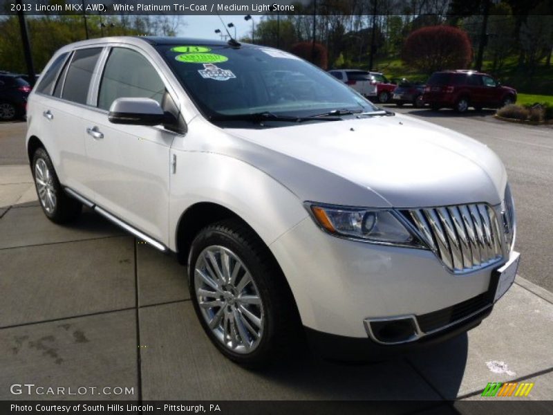 White Platinum Tri-Coat / Medium Light Stone 2013 Lincoln MKX AWD