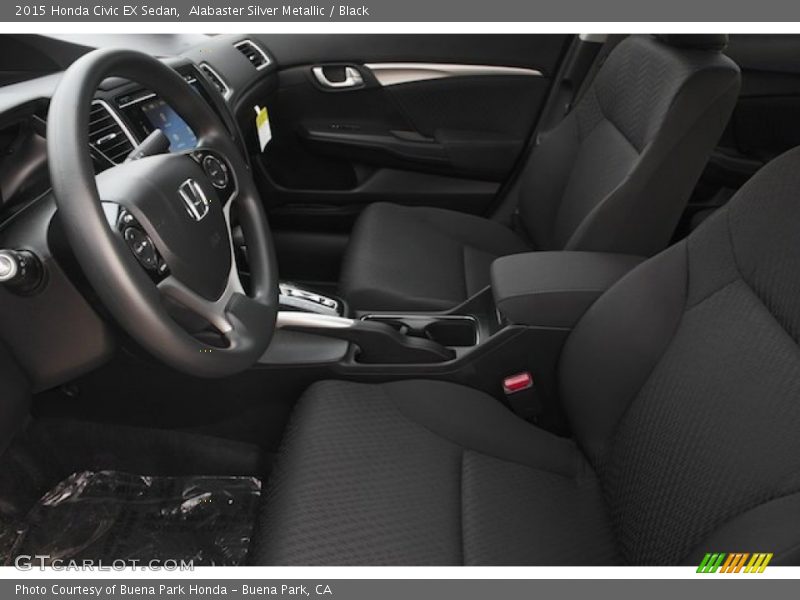 Alabaster Silver Metallic / Black 2015 Honda Civic EX Sedan