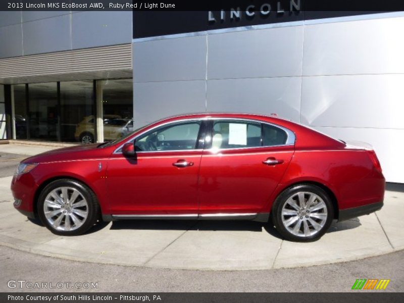 Ruby Red / Light Dune 2013 Lincoln MKS EcoBoost AWD