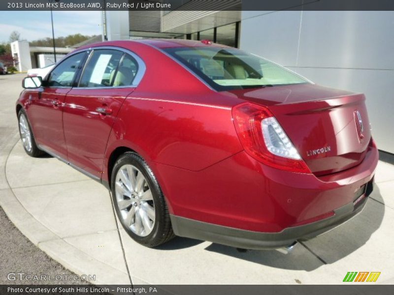 Ruby Red / Light Dune 2013 Lincoln MKS EcoBoost AWD