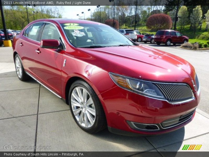 Ruby Red / Light Dune 2013 Lincoln MKS EcoBoost AWD