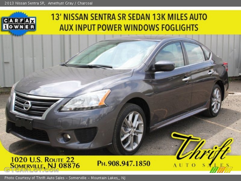 Amethyst Gray / Charcoal 2013 Nissan Sentra SR