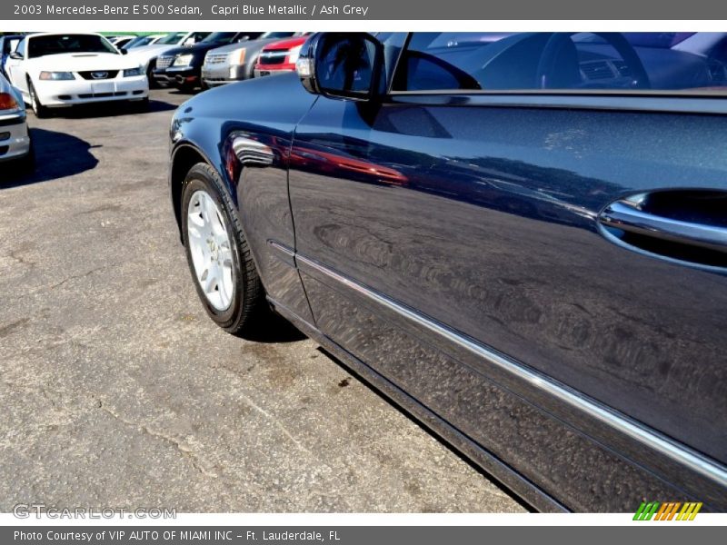 Capri Blue Metallic / Ash Grey 2003 Mercedes-Benz E 500 Sedan