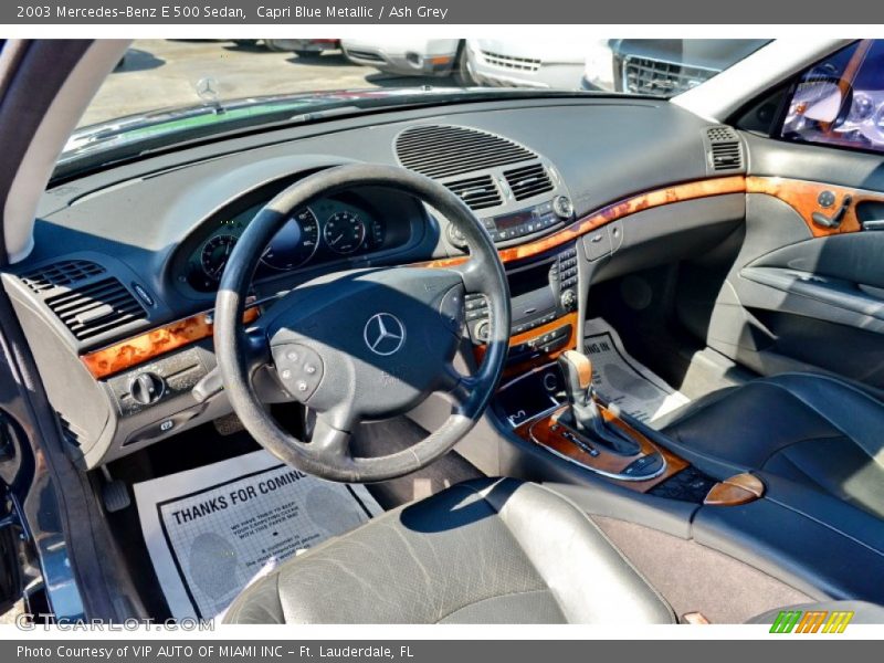Capri Blue Metallic / Ash Grey 2003 Mercedes-Benz E 500 Sedan