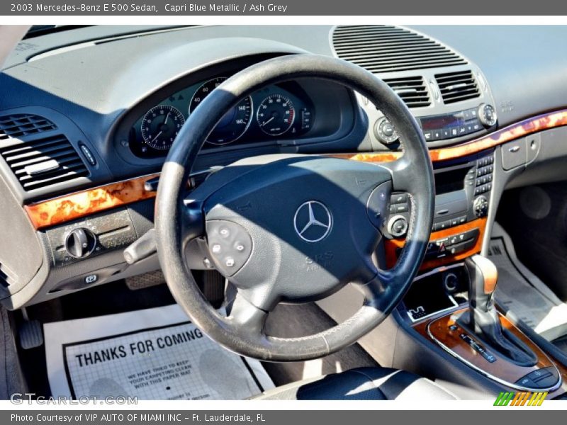 Capri Blue Metallic / Ash Grey 2003 Mercedes-Benz E 500 Sedan