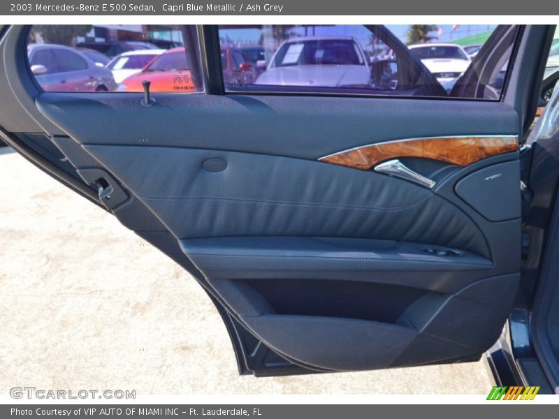 Capri Blue Metallic / Ash Grey 2003 Mercedes-Benz E 500 Sedan