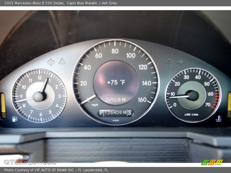 Capri Blue Metallic / Ash Grey 2003 Mercedes-Benz E 500 Sedan